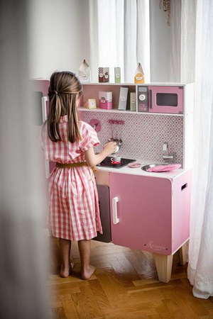 Kuchnia drewniana XL z dźwiękiem i 15 akcesoriami Macaron, Janod