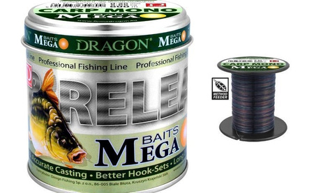 Żyłka MegaBAITS Carp Mono 600 m 0.23 mm/5.60 kg camou/4-kolor.ciemna    DRAGON TDC-30-24-023