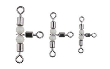 KRĘTLIK POTRÓJNY ROLKOWY Z KORALIKAMI - BN - rozm. 5*6 - op.5szt. MIKADO AMA-A3701-5-6