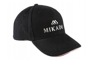 CZAPKA CZARNA Z BIAŁOCZERWONYM SANDWICHEM MIKADO UM-UB018