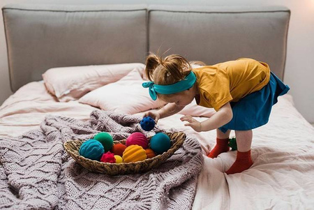 Rubbabu Zestaw 6 sensorycznych piłek z delikatną fakturą (opakowanie zbiorcze 6 szt.)