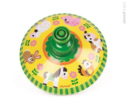 Bączek metalowy Farma opakowanie zbiorcze 6 szt. (3 szt. zielone i 3 szt. czerwone), Janod