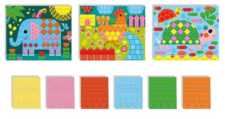 Zestaw kreatywny Mozaika Zwierzęta 3+, Janod