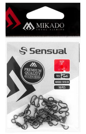 AGRAFKA "MIKADO" Z KRĘTLIKIEM ROLKOWYM - rozmiar S - op.10 szt. MIKADO AMA02-1010-S