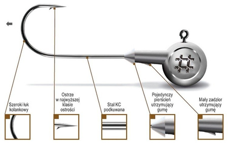 (R) GŁÓWKI JIGOWE HAK OWNER PRECISION JH #2/0 10G BC op.4szt. JAXON GJ-OB2/010BC