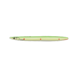 LINE THRU SANDEEL 12.5CM 19G SINKING FLUO GREEN RED DOTS Savage Gear (72349)