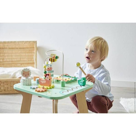 Wielofunkcyjny stolik edukacyjny drewniany Łąka 12 m+, Janod