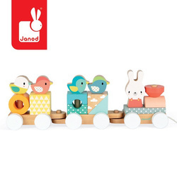 Pociąg z klockami do ciągnięcia Pure, Janod