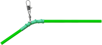 PATERNOSTER ECO ZIELONY ŁAMANY Z KRĘTLIKIEM I AGRAFKĄ 14cm OP.25SZT. KONGER 661300013