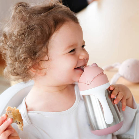 BEABA Bidon termiczny termobutelka ze słomką 250 ml Windy Blue