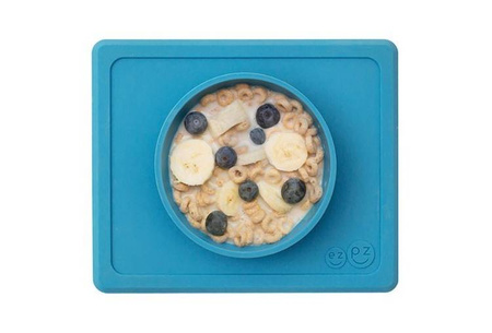 EZPZ Silikonowa miseczka z podkładką 2w1 Mini Bowl niebieski