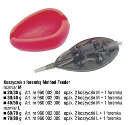 KOSZYK 30/40 GR Z FOREMKĄ METHOD FEEDER ZESTAW 2X KOSZYK 1X FOREMKA 960002005