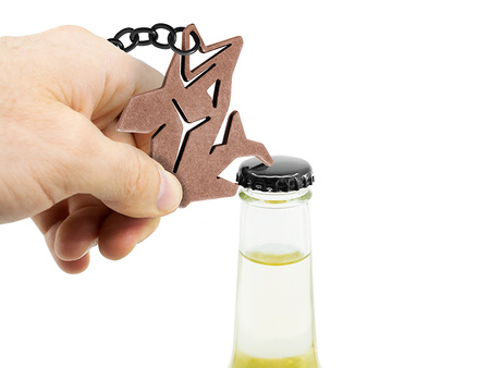 Brelok z otwieraczem do butelek Delphin PIKENER brązowy Delphin (101005926)