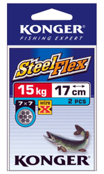 PRZYPON WIRE X STEELFLEX 7X7 TABLICA 17cm, 17cm, 28cm/15kg  KONGER 281072015