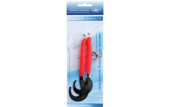 ZESTAW MORSKI - PILK D-TWIST RIG 14cm - hak 2x8/0 (RED/BLACK) MIKADO LS-A075-14-03