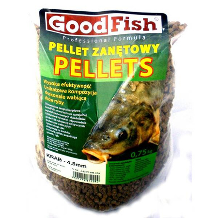 Mikropellet zanętowy GF 4,5mm, krab, 0,75kg GoodFish A-63-PT-045-KRA