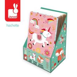 Zestaw 2 miękkich notesów Lisek + Jednorożec 7+, opakowanie zbiorcze 8 sztuk (4 szt. + 4 szt.), Janod