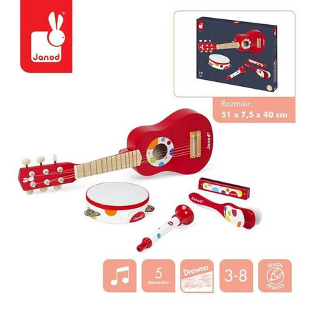 Zestaw zabawek muzycznych duży Confetti, Janod