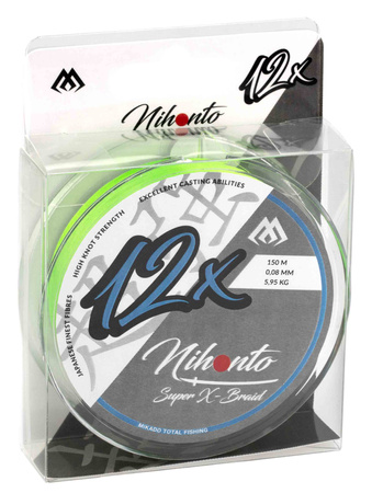 PLECIONKA - NIHONTO SUPER X-BRAID - 0.16mm/13.45kg/150m - FLUO - op.1szp.