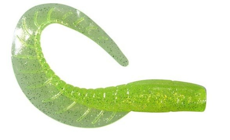 Twister MAGGOT 3,5"/8,5cm 10szt./bag silver glitter CHARTREUSE DRAGON CHE-MG35S-30-001