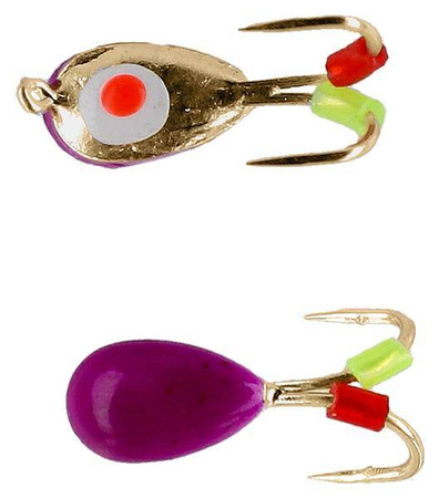 ICE BUG FIOLETOWY- ZŁOTY-4mm - op.4szt. MIKADO AM-POD-003-4-PG