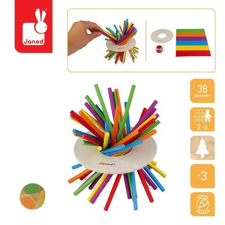 Gra zręcznościowa Zwariowane patyczki, Janod