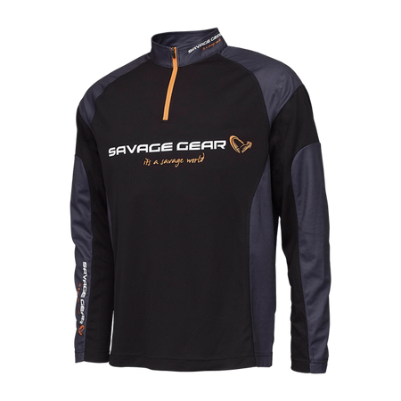 TOURNAMENT GEAR SHIRT 1/2 ZIP S BLACK INK Savage Gear (73682)
