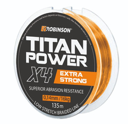 Plecionka Titan Power X4 0,28mm, 135m, pomarańczowa Robinson 56-T4-328