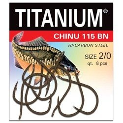 Haczyk Titanium CHINU (8 szt.), rozm. 2/0 Robinson 02-P-115BN-2/0