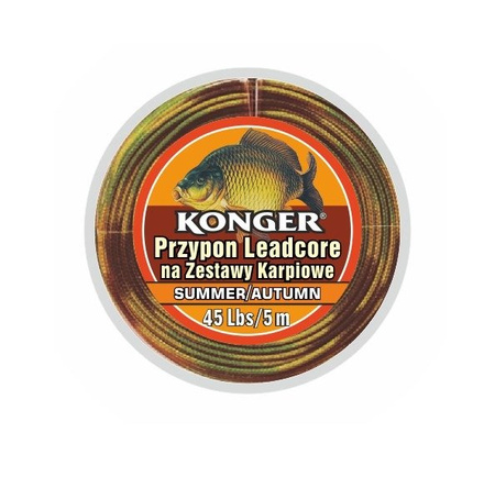 PRZYPON LEADCORE SUMMER AUTUMN NA ZESTAWY KARPIOWE 45Lbs/5m TEAM CARP KONGER 960000156