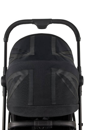 MINI by Easywalker Buggy TURN Kompaktowy wózek spacerowy z obrotowym siedziskiem 360° Oxford Black (z osłoną przeciwdeszczową w zestawie)