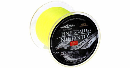 PLECIONKA ŻÓŁTA FLUO NIHONTO FINE BRAID 0.18 / 300m MIKADO Z20F-018