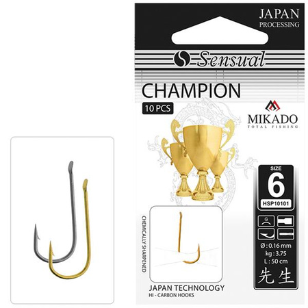 HACZYK SENSUAL - CHAMPION Nr 12 NI / 0.10mm / 70cm - torebka 10szt. MIKADO HSP10101-12N-10