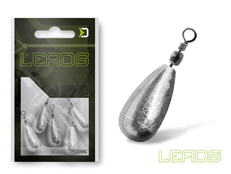 Delphin LEADS Gruszka z krętlikiem / 10szt 5,0g Delphin (101005401)