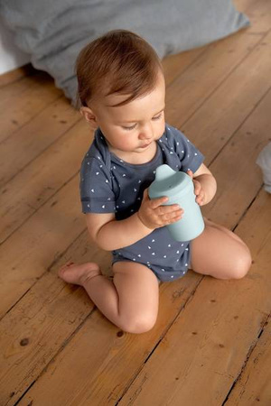 Kubek z silikonową pokrywką z dziubkiem Little Chums Pies