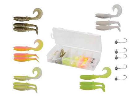 Komplet Gum Savage Gear Cannibal Box Kit L 20szt w opak. na prezent dla wędkarza, spinningisty (57616)