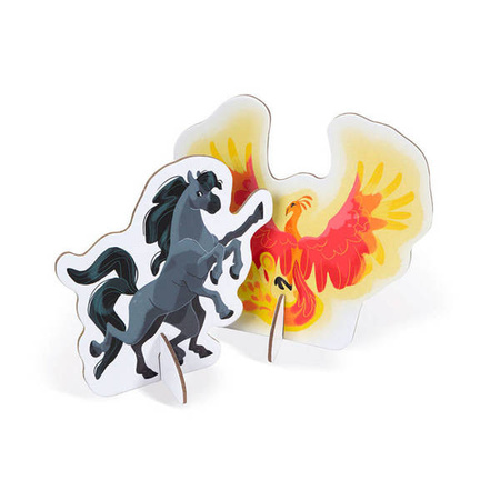 Puzzle edukacyjne z figurkami 3D Legendy i mity 350 elementów 7 +, Janod