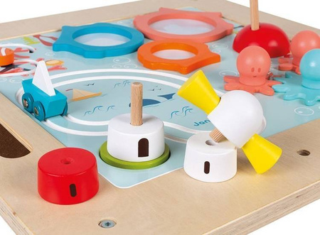 Drewniany progresywny stolik aktywizujący 18 m+, Janod