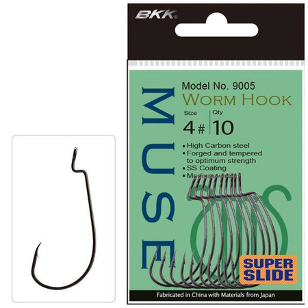 HACZYK OFFSET BKK - MUSE Nr.3/0 SUPER SLIDE - torebka 8szt. MIKADO 9005-3/0