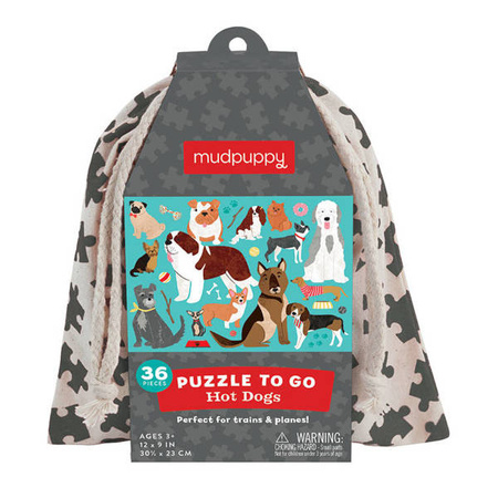 Mudpuppy Puzzle podróżne w woreczku Pieski 36 elementów 3+