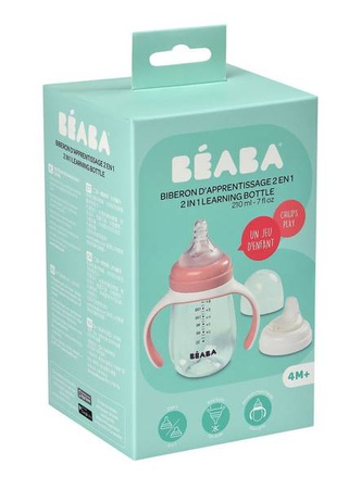Beaba Butelka treningowa 2 w 1 tritanowa 210 ml old pink