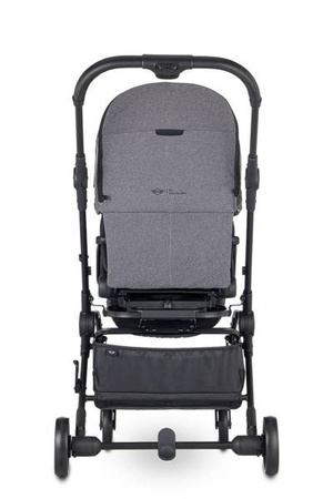 MINI by Easywalker Buggy TURN Kompaktowy wózek spacerowy z obrotowym siedziskiem 360° Soho Grey (z osłoną przeciwdeszczową w zestawie)