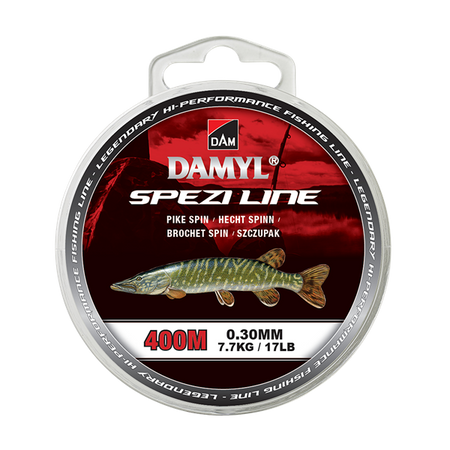 DAMYL SPEZI LINE PIKE SPIN 400M 0.30MM 7.7KG 17LBS LIGHT GRE DAM (66623)