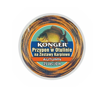 PRZYPON W OTULINIE AUTUMN NA ZESTAWY KARPIOWE 25Lbs/10m TEAM CARP KONGER 960015025