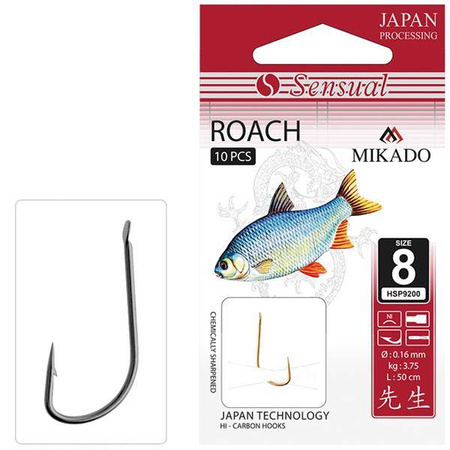 HACZYK SENSUAL - ROACH Nr 12 NI / 0.10mm / 70cm - torebka 10szt. MIKADO HSP9200-12N-010