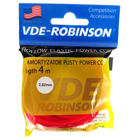Amortyzator latexowy 800%, pusty, 2,82mm, 4m czerwony VDR Team 67-AH-428