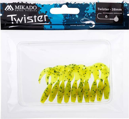 PRZYNĘTA - TWISTER 38mm/ CHARTREUSE PEPPER - op.10szt.