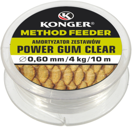 AMORTYZATOR ZESTAWÓW POWER GUM CLEAR 1,0mm/8kg/7m METHOD FEEDER KONGER 960400031