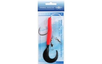 ZESTAW MORSKI - PILK TWIST RIG 14cm - hak 8/0 (RED/BLACK) MIKADO LS-A060-14-03