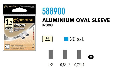 TULEJKA, RURKA ZACISKOWA ALUMINIOWA OWALNA 0,7/1,4mm OP.20SZT K-5880 KAMATSU 588900014